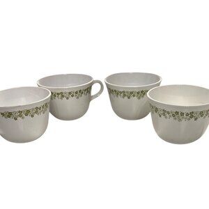 Corelle Livingware By Corning Crazy Daisy Spring Blossom 4 Cups Set 8 Oz Vintage